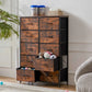 JHK Fabric Drawer Bedside Table  Storage Cabinet