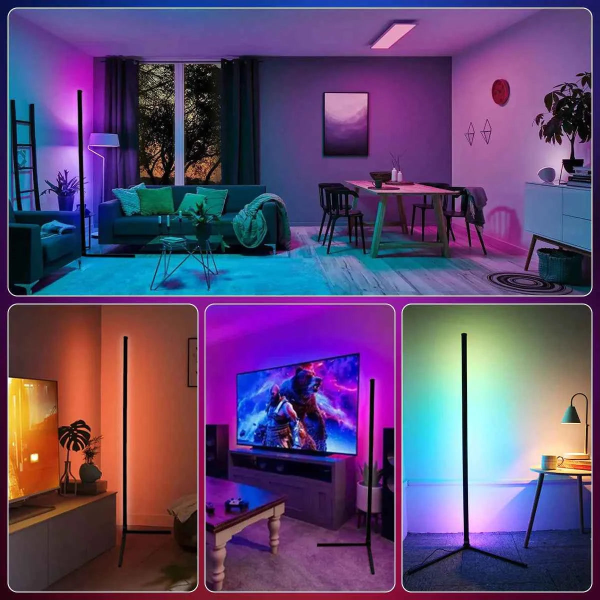 Smart Corner Lamp Modern Mood Lighting Vibrant  Dimmable