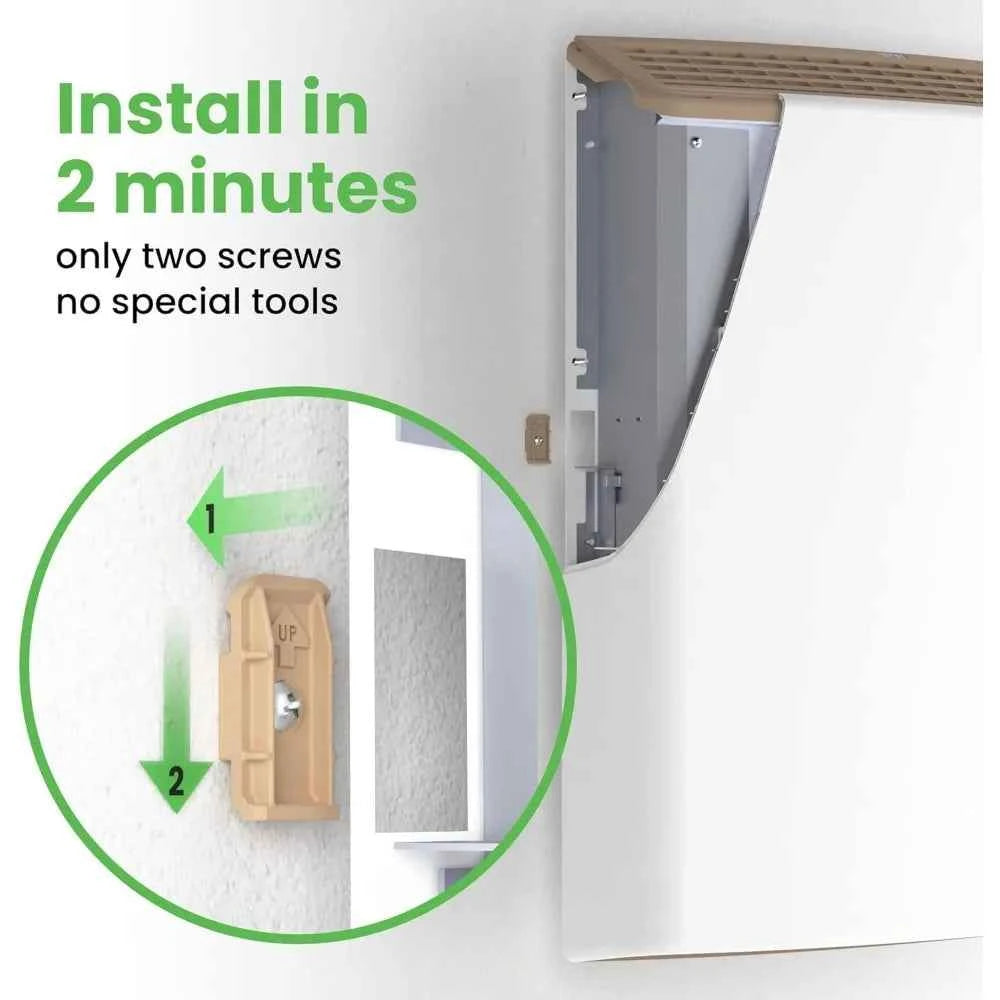 Quiet Safe  Efficient PlugIn Wall Heater