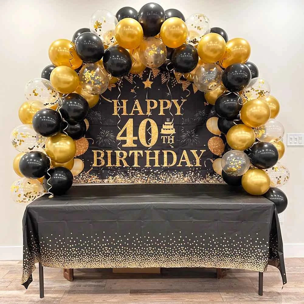 Black  Gold Party Decorations Balloons Garland  More