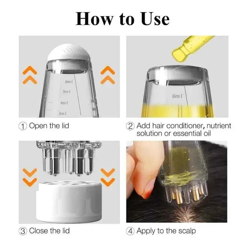 Scalp Massage Comb Oil Applicator for Hair Growth