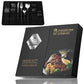 24pc Black Gold Stainless Steel Cutlery Set