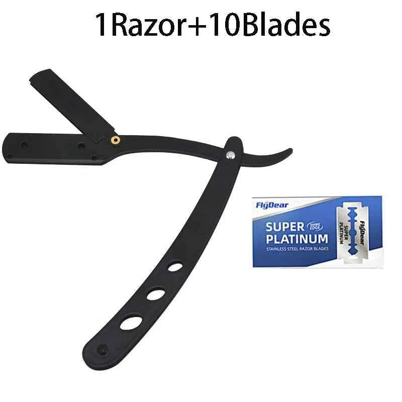 Classic Black Folding Barber Razor Holder for Men