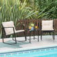 Cozy Wicker Bistro Set Relax on Your Patio