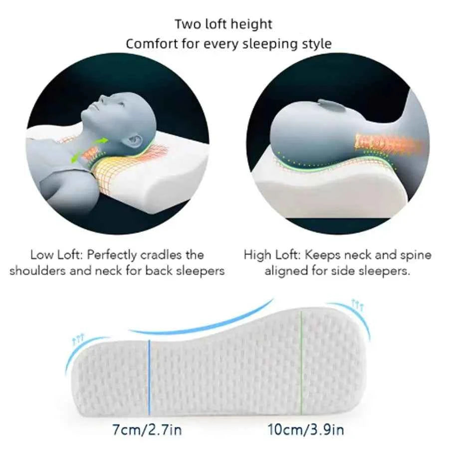 50x30cm Breathable Memory Foam Pillow Supportive Comfort