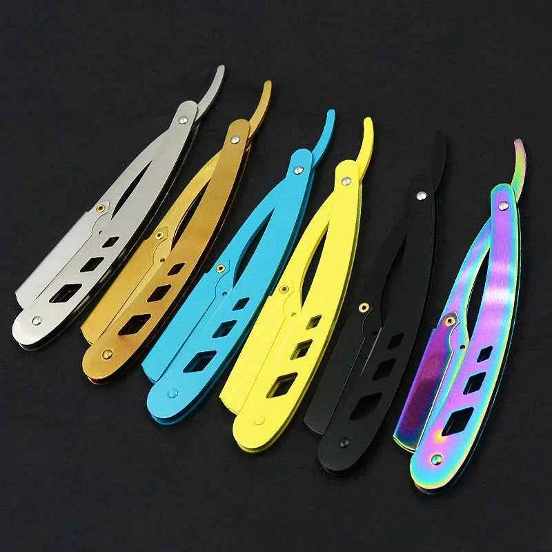 Antique Black Folding Shaving Knife for Men