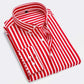 Men's Striped  Casual Long Sleeve Business Formal Plaid Shirt