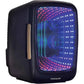 Mini Fridge, 4 Liter/6 Cans Small Refrigerator with LED Light, Gaming Light Up Mini Beverage Refrigerator, Stealth