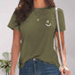 Smile Graphic Round Neck Short Sleeve T-Shirt