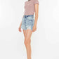 Kancan Distressed High Waist Denim Shorts with Pockets