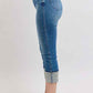 Judy Blue Full Size Skinny Cuff Capris Jeans with Pockets Plus Size