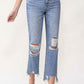 Lovervet High Rise Distressed Straight Jeans