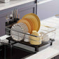 Zimonto Dish Drying Rack with Stainless Steel Frame and Space for Plates, Cups, and Utensils
