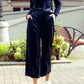 Frill Round Neck Long Sleeve Top and Pants Set