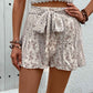 Perfee Tied Printed High Waist Shorts