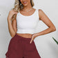 Full Size Drawstring Ruffle Hem Shorts