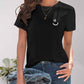 Smile Graphic Round Neck Short Sleeve T-Shirt
