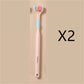 Three-sided Macaron Soft Bristle Toothbrush Care Safety Toothbrush Teeth Deep Cleaning Portable Travel