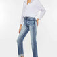Kancan High Rise Cuffed Straight Jeans