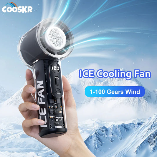Zimonto handheld cooling device fan with adjustable wind speed and compact design for personal use