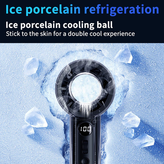 Zimonto handheld cooling device with ice porcelain cooling ball for a refreshing experience