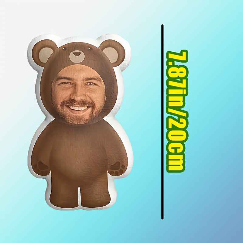 Zimonto Custom Bear Face Pillow - Fun & Personalized Decor
