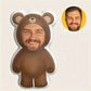 Zimonto Custom Bear Face Pillow - Fun & Personalized Decor
