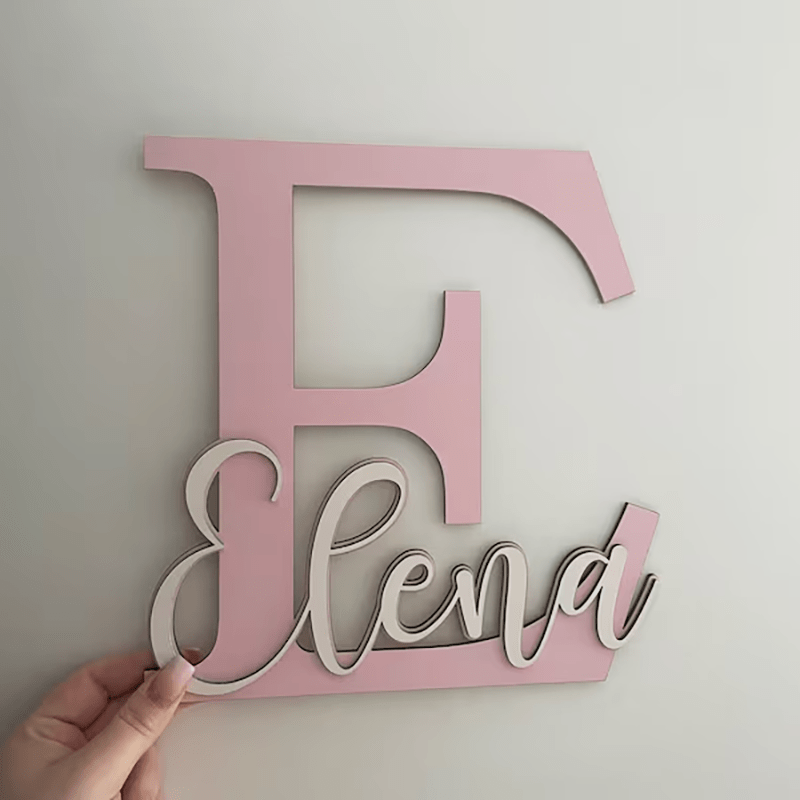 Zimonto Custom Wooden Name Sign - Personalize Your Space