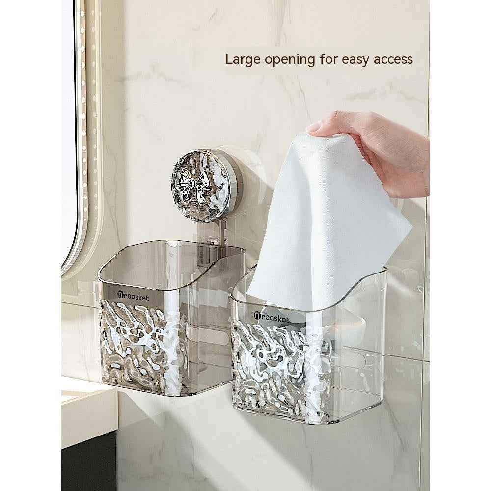 Waste Face Cloth Storage Box Bathroom Wall-mounted Shaver Storage Rack