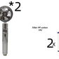 Propeller Driven Shower Head With Stop Button And Cotton Filter Turbocharged High Pressure Handheld Shower Nozzle