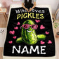 Custom Name Cactus Pickle Blanket Cozy Personalized Gift