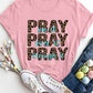 Letter Graphic Round Neck Short Sleeve T-Shirt
