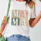 MAMA Round Neck Short Sleeve T-Shirt