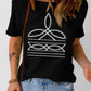 Graphic Round Neck Short Sleeve T-Shirt