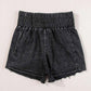 High Waist Raw Hem Denim Shorts