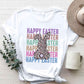 HAPPY EASTER Round Neck Short Sleeve T-Shirt