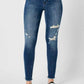 Judy Blue Full Size  High Waist Distressed Skinny Jeans