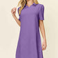 Double Take Full Size Texture Collared Neck Short Sleeve Dress