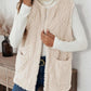 imms1k-9f - Womens Cozy Fall Coral Fleece Vest with Pockets
