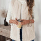 imms1k-9f - Womens Cozy Fall Coral Fleece Vest with Pockets