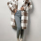 imms1k-9f - Versatile Chic Womens Plaid Overcoat Jacket