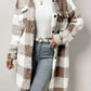 imms1k-9f - Versatile Chic Womens Plaid Overcoat Jacket