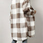 imms1k-9f - Versatile Chic Womens Plaid Overcoat Jacket