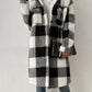 imms1k-9f - Versatile Chic Womens Plaid Overcoat Jacket