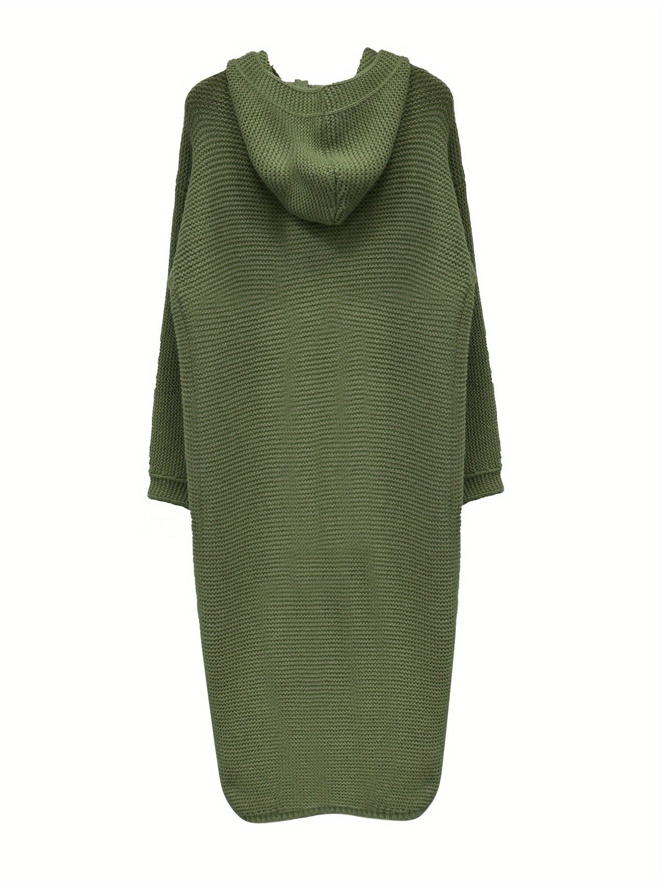 imms1k-9f - Womens AllSeason Hooded ButtonUp Knit Cardigan