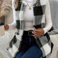 imms1k-9f - Womens Cozy Plaid Fuzzy Vest with Convenient Pockets