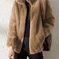imms1k-9f - AllSeason Cozy Faux Fur ZipUp Jacket with Stand Collar