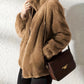 imms1k-9f - AllSeason Cozy Faux Fur ZipUp Jacket with Stand Collar