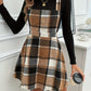 imms1k-9f - Chic ALine Plaid Dress with Cross Straps