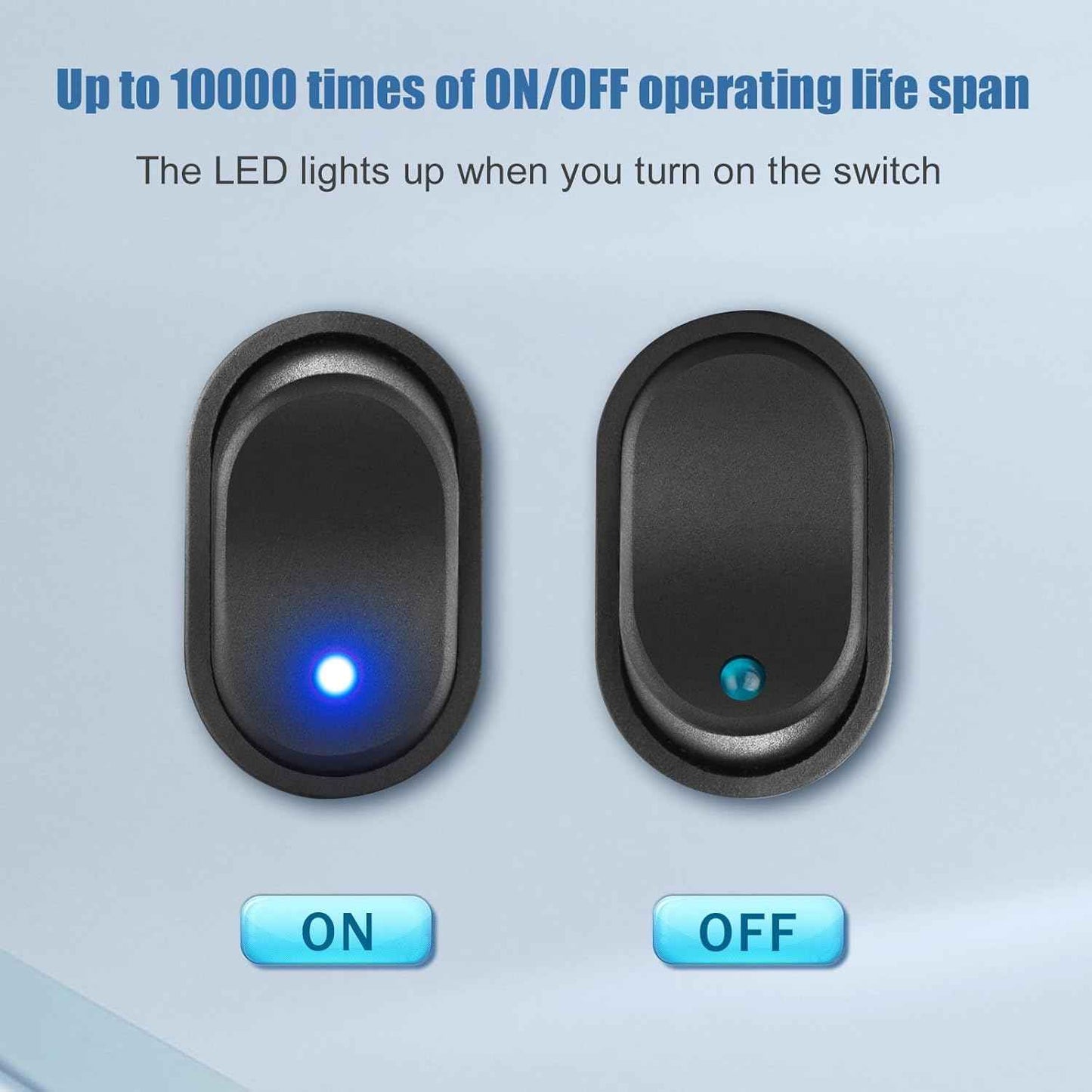 Zimonto LED on off switch for RV with illuminated indicators for easy operation and long lifespan